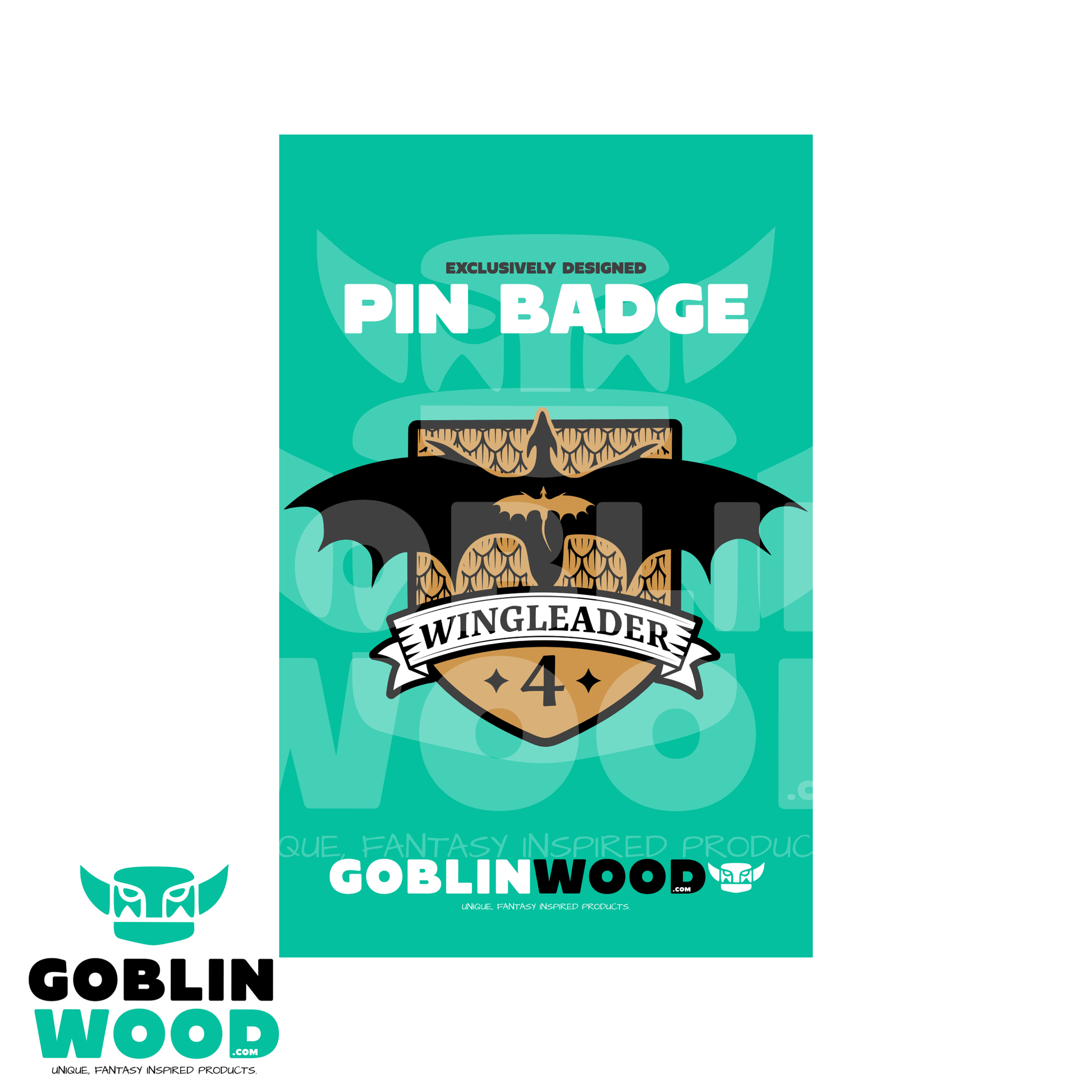 Wingleader - Acrylic Pin Badge -  - Goblin Wood Exclusive - Goblin Wood
