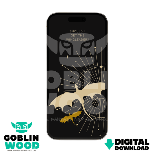 Wingleader - Phone Background - Fourth Wing Inspired - Goblin Wood Exclusive - Goblin Wood
