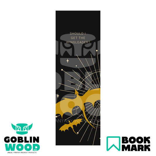 Wingleader - Premium Double Sided Bookmark - Fourth Wing Inspired - Goblin Wood Exclusive - Goblin Wood