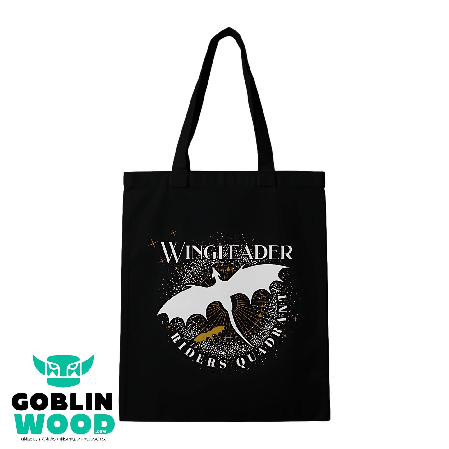 Wingleader Quadrant - Black Tote Bag -  - Goblin Wood Exclusive - Goblin Wood
