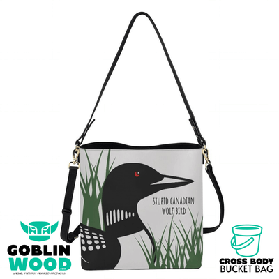 Wolf Bird - Cross Body Bucket Bag - Heated Rivalry Inspired - Goblin Wood Exclusive - Goblin Wood