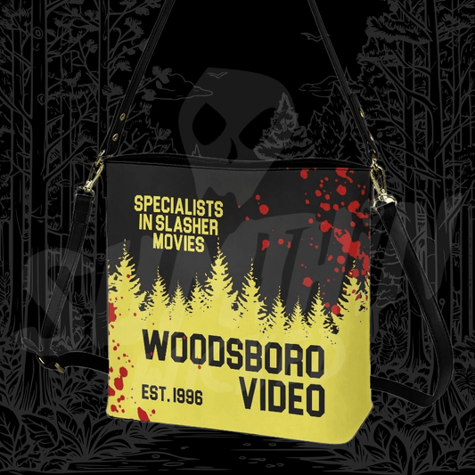 Woodsboro Video - Cross Body Bucket Bag - Scream Inspired - Sumthin Wicked Exclusive - Goblin Wood