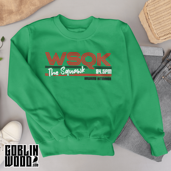 Squawk - Premium Black, Red, Sky or Green Sweatshirt - Stranger Things Inspired - Goblin Wood Exclusive