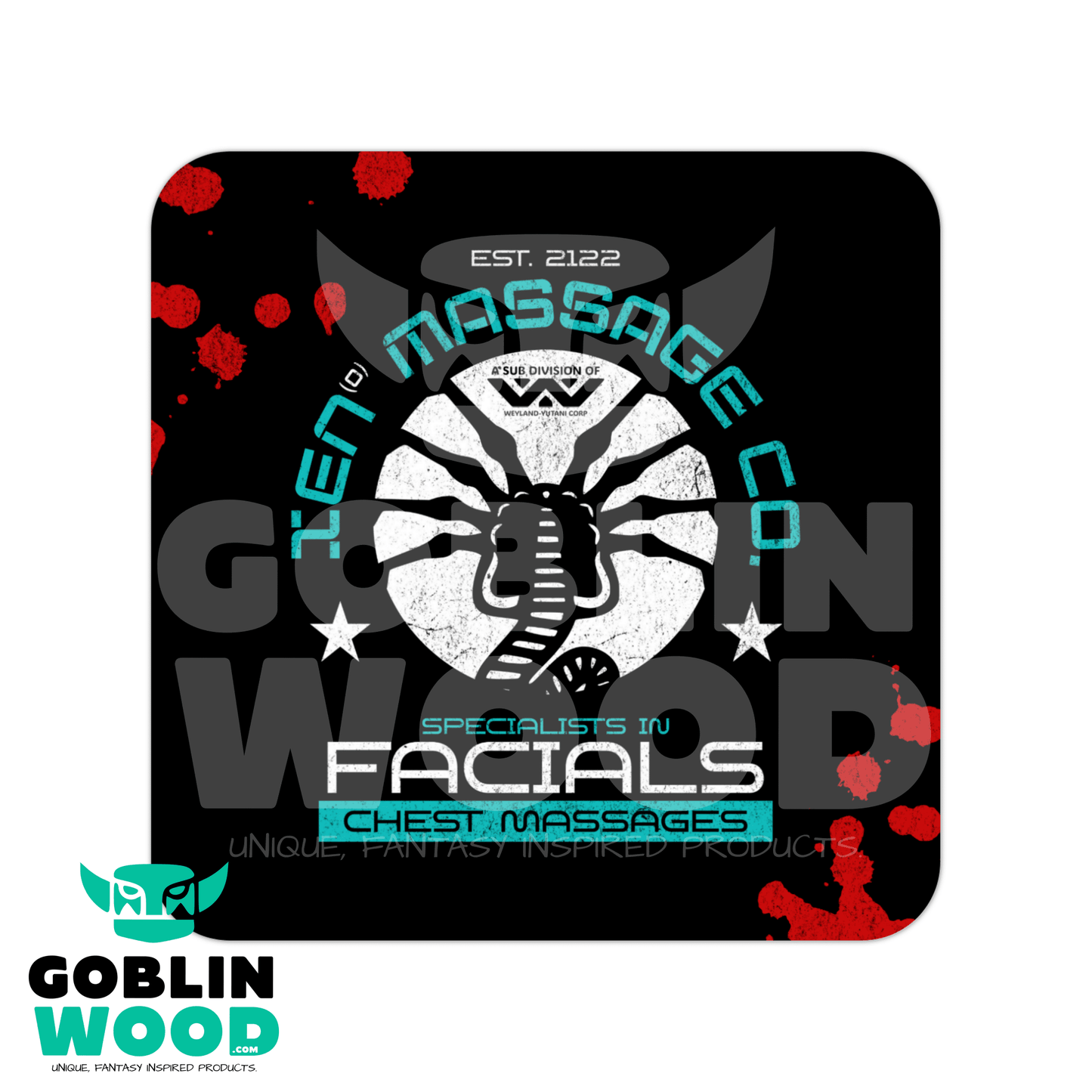 Xen(O) Massage Co. - Drinks Coaster -  - Goblin Wood Exclusive - Goblin Wood