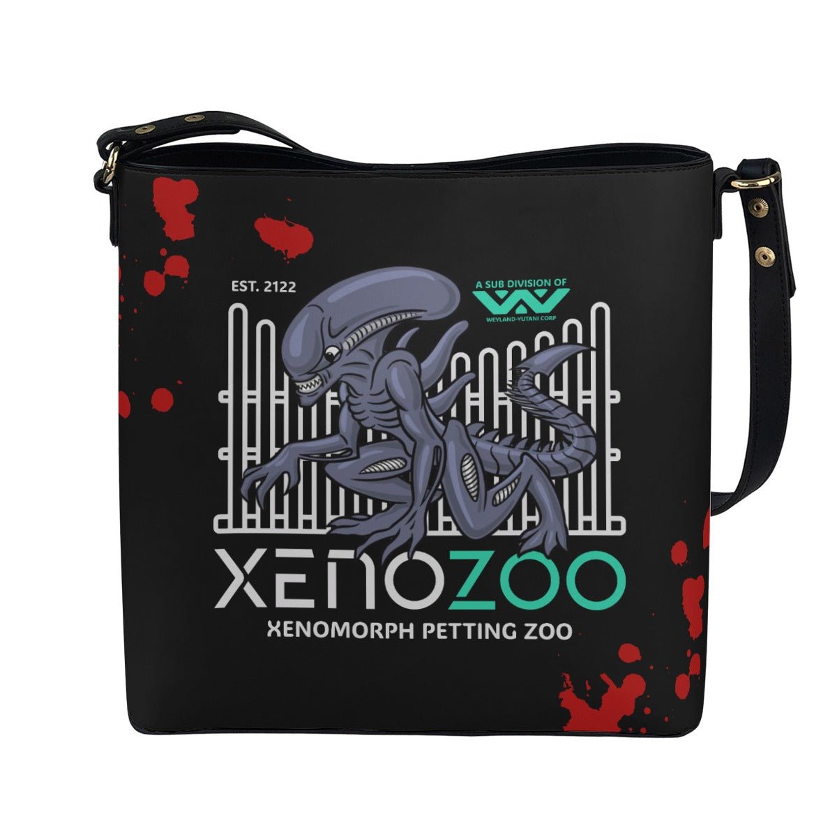XenoZoo - Black Cross Body Bucket Bag -  - Goblin Wood Exclusive - Goblin Wood