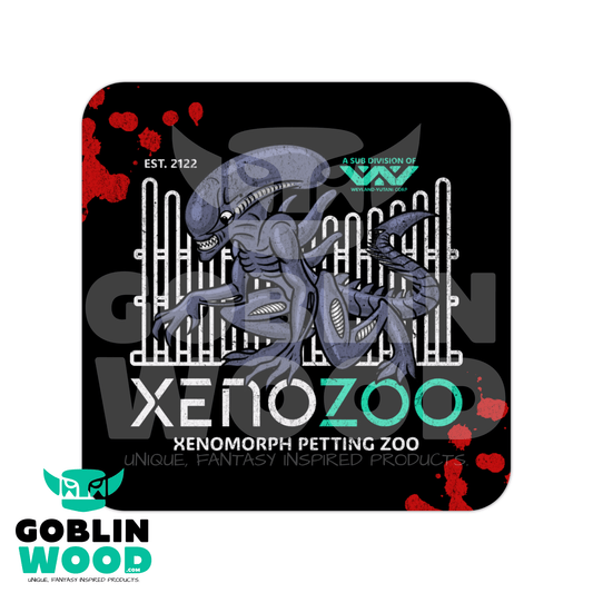 XenoZoo - Drinks Coaster - Alien Inspired - Goblin Wood Exclusive - Goblin Wood