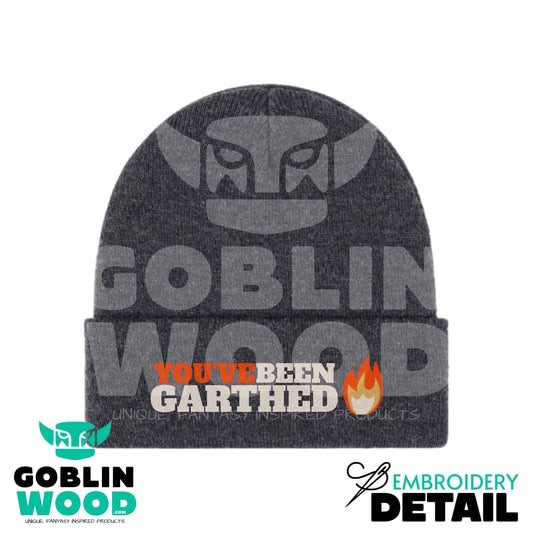 You've Been Garthed - Charcoal Embroidered Beanie - Supernatural Inspired - Goblin Wood Exclusive - Goblin Wood